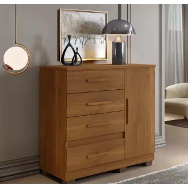 Imagem de Cômoda New Florença 4 Gavetas 1 Porta Benetil Móveis - Cinamomo