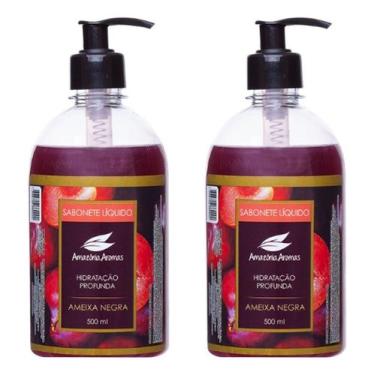 Imagem de Kit 2 Sabonete Liquido Ameixa Negra Hidratação Profunda - 500ml - Amaz