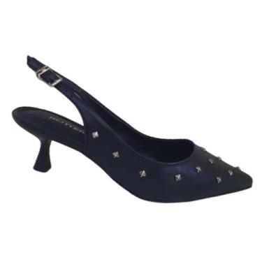 Imagem de Sapato Scarpin Bottero Couro Atanado Napoli 5cm, Preto, 37
