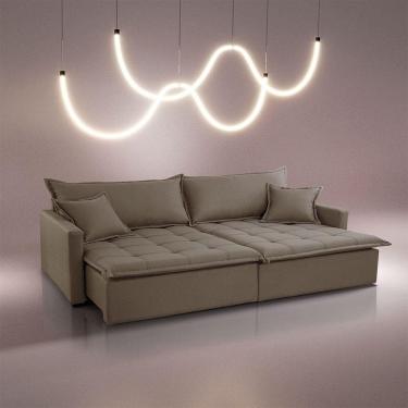 Imagem de Sofá Cama Flora 02 Módulos De 120cm Br 15cm Meu Sofá Online B016 Veludo Marrom