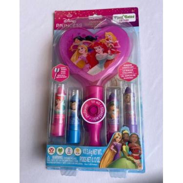 Imagem de Maquiagem Infantil Princesas kit Com 4 Lip Baume De Origem Vegetal E E