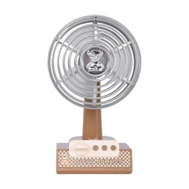 Imagem de BLWOTMOR Ventilador Compacto Alimentado Por USB para Dormitório, Cozinha E Escritório, Marrom, Tamanho real