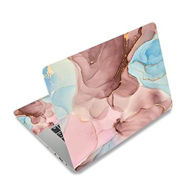 Imagem de ArtSo Adesivo de película de laptop, película universal de 15,6 polegadas para laptop de 12 polegadas 13,3 polegadas 13,3 polegadas 14 polegadas 15,4 polegadas 15,6 polegadas laptop netbook PC notebook vinil reutilizável adesivo de pele protetor de arte personalizado, mármore sonhador