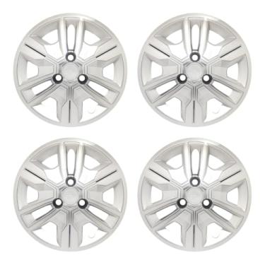 Imagem de Kit 4 Calota Aro 14 Compatível c/Roda Kwid Outsider 2024 - Prata