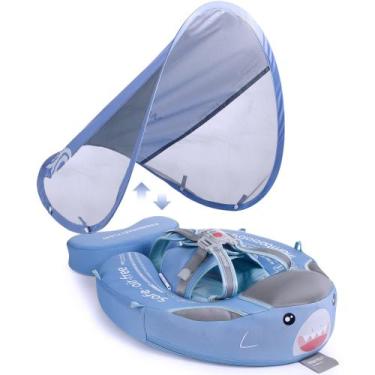 Imagem de Baby Float HECCEI Mambobaby Add Tail com cobertura solar azul 3-24M