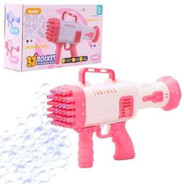 Imagem de Brinquedo Lança Bolhas De Sabão Com 32 Furos Rosa - Castela - Castela 