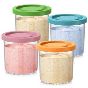 Imagem de Copos extras DENEBORE para ninja Creami Pints de 16 onças - pacote com