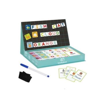 Imagem de Tooky Toy Brinquedo Educativo Madeira Caixa Magnética Alfabeto 151 Peças