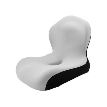 Imagem de MotiveTech Almofada de assento de espuma viscoelástica, almofada para cadeira de escritório com apoio lombar, resistente, multifuncional ergonômica para, Cinza Claro