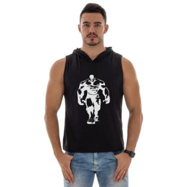 Imagem de Camiseta Regata Masculina Capuz Machão Academia Treino Estampa Persona