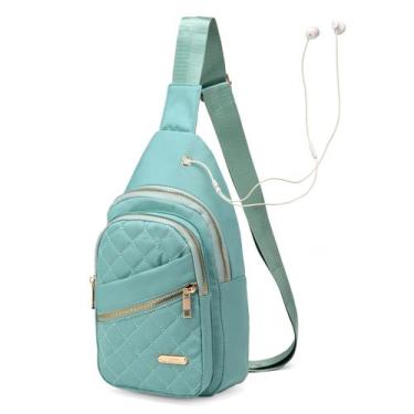 Imagem de Mochila Sling AOSTIHOT Crossbody pequena para mulheres e homens - pret