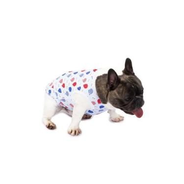 Imagem de Roupa Pet Divertida Nuvens Balões - Alegria de Montar, M (5 a 7kg)