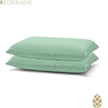 Imagem de Kit 2 Fronhas Malha Penteada 100% Algodão Buettner Basic, Verde Alecri