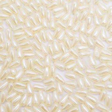 Imagem de Miçanga Passante Gota Pérola Abs Creme 3x6mm 100pçs 6g - Macall