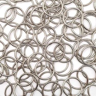 Imagem de Argola Plástico Prateado 21mm 10pçs 3g Bijuteria Artesanato - Macall