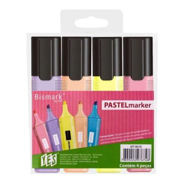 Imagem de Estojo Marca Texto PastelMarker com 4 Tons Pastéis Bismark