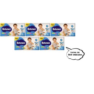 Imagem de Fralda Babysec Ultrasec- Tam G - (5 pacotes-32 cada pacote) total de 1