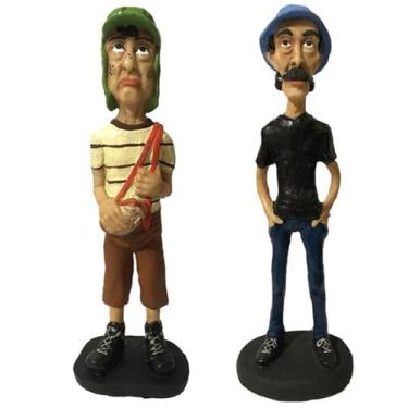 Imagem de Kit com bonecos chaves no barril e seu madruga bravo em resina - Gama