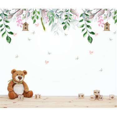 Imagem de Adesivo de Parede Infantil Faixa Floral Jardim Boho 1,10 x50 - Colakoa