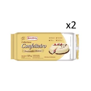 Imagem de Cobertura de Chocolate Branco Mavalerio Kit 2 Barras 1,01kg - Mor