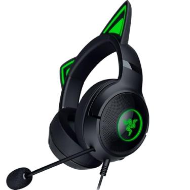 Imagem de Razer Fone de ouvido Kraken Kitty V2 USB com fio RGB: Chroma Kitty Ears - Stream Reactive Lighting - HyperClear Cardioid Mic - Drivers Triforce 40 mm - Som surround 7.1 - Preto clássico