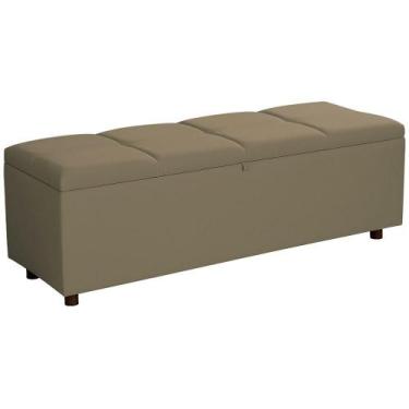 Imagem de Baú Recamier Espanha Veludo Cappuccino 160 cm - TNA Decor