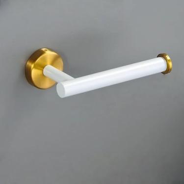 Imagem de Conjunto de acessórios para banheiro em ouro branco, barra de toalha de aço inoxidável 304, porta-papel higiênico, gancho para roupão, conjunto de acessórios, WG, porta-papel