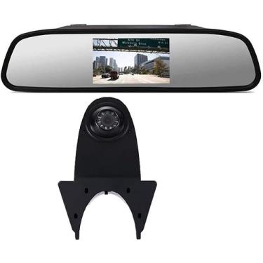 Imagem de Câmera reversa de luz de freio 3ª câmera de estacionamento + espelho de tela de 11 cm para VW Crafter T5 Sprinter vito Viano Citroen Dacia Fiat Ford Hyundai Isuzu Iveco Mitsubishi Nissan Peugeot Seat