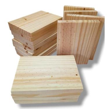 Imagem de 5 Plaquinhas de 20x14x2 cm Madeira Pinus Nicho Arte Desenho - FD25