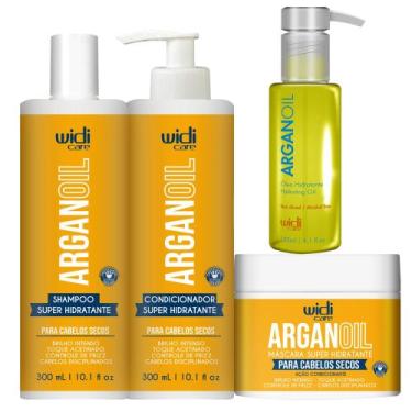 Imagem de Kit Widi Care Argan Oil Shampoo + Condicionador + Máscara + Óleo 120ml