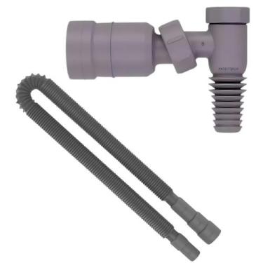 Imagem de Kit Mangueira Extensiva + Adaptador Máquina Lavar Roupa - Blukit