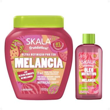 Imagem de Kit Skala Frutastica Melancia: Creme de tratamento 1000g e Óleo Capila