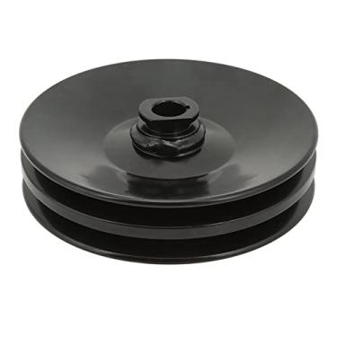 Imagem de Polia Bomba de Direção Hidráulica Com Ranhura Dupla Eixo de Chaveta de 5/8 Polegadas 86 01975 R Chevy 350 454 Restauração do Motor Preto