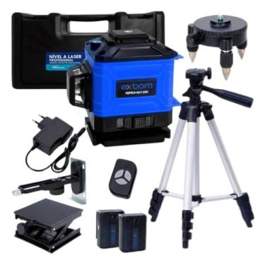 Imagem de Nível Laser 12 Linhas com Tripé, Maleta, Controle Remoto e 2 Baterias, Exbom
