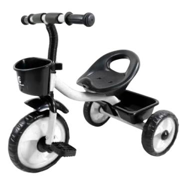 Imagem de Triciclo Infantil Vermelho Atentu com Pedal 3 Rodas Resistente Brinquedo Infantil para Criança 3 Anos Triciclo Menino com Cesto Cestinha para Passeio e Pedal Infantil (Branco)