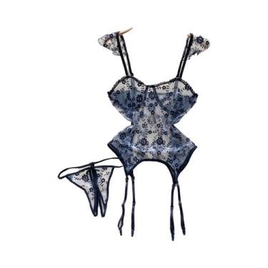 Imagem de Macacão Feminino Sem Mangas, Slim, Costas Descobertas, Saia Mini Pliss