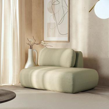 Imagem de Sofá Modular Sumiê 100cm Direito Orla Cabecasa Madeiramadeira Verde Água