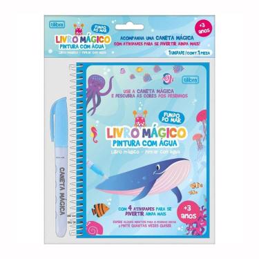 Imagem de Livro mágico para pintura com água Fundo do Mar - Tilibra
