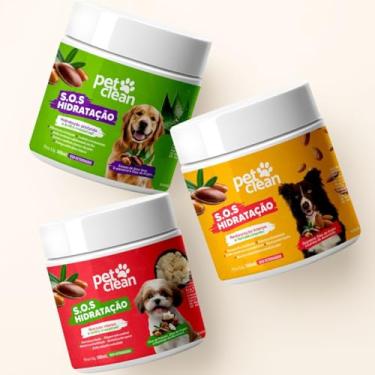 Imagem de Pet Clean S.O.S Kit Tratamento Completo, 3 Máscaras de 500g, Hidratação, Nutrição e Restauração para Cães e Gatos - Cronograma