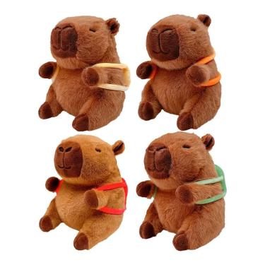 Imagem de Pelúcia Capivara C/Mochilinha De Fruta 30Cm Caa Toys