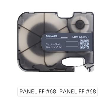 Imagem de MakeID Etiquetas de nylon multiuso com fita para etiquetadora industrial P31 - etiquetas contínuas versáteis para marcação de fios, identificação geral, laboratório e DataCom, 0,9 cm L, 6 m/rolo