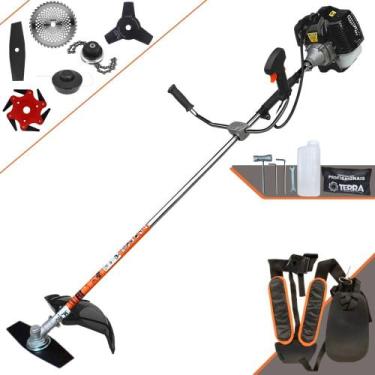 Imagem de Máquina de Cortar Grama À Gasolina Terra GRH520 2T 52cc 2,5HP Roçadeir