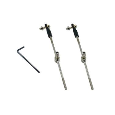 Imagem de 2PCS RC Boat Push Rod Kit Plastic Tie Rod Ends Ball Joint with Pushrod and Pushrod Connector Linkage Stopper for RC Boat Ship Airplane DIY Model Toy Replace Parts (M3 Rod End,M3x100mm Pushrod)