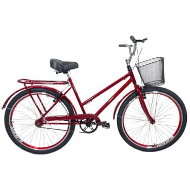 Imagem de Bicicleta Aro 26 Aero Passeio Cesta Modelo Poti Vermelho