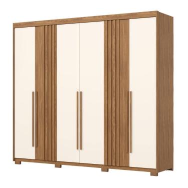 Imagem de Guarda Roupas Casal Ripado 6 Portas 4 Gavetas Íris