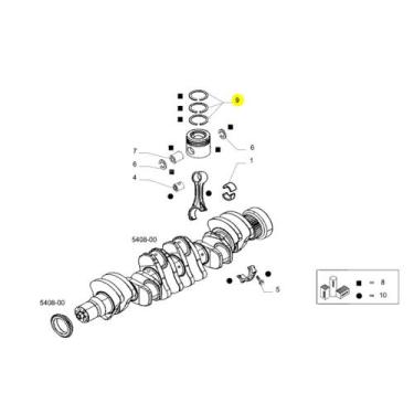 Imagem de Anel Pistão Motor Para Iveco Tector - 2992560 - KSPG