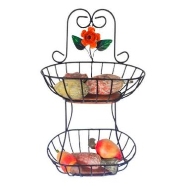 Imagem de Fruteira de parede 2 andares p - Art MM, Laranja