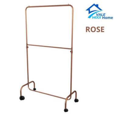 Imagem de Arara Desfile Dupla Com Rodinhas De Chao Desmontavel - Loja Closet 80C