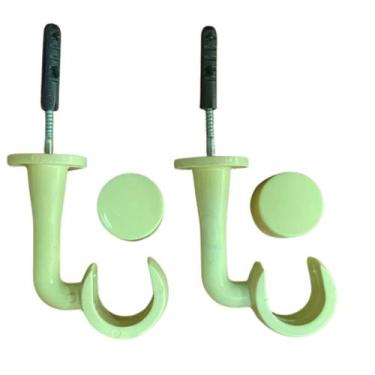 Imagem de Kit De Suporte Teto Pvc Varão Simples 28mm Ponteira Inclusa - Morena M