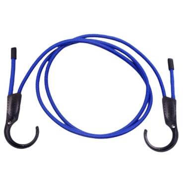 Imagem de WeiLaiKeQi Varal de viagem para roupas 146 cm, elástico, ajustável, corda de secagem, cabide para hotel, veículo, trailer, camping, Azul